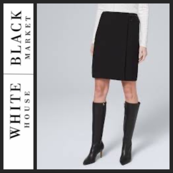 NWT WHBM Faux-Wrap Boot Skirt - Picture 1 of 11